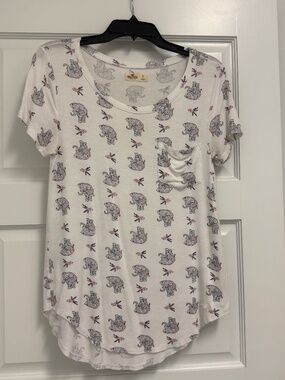 Hollister Elephant Print Women's Top Small